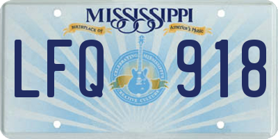 MS license plate LFQ918