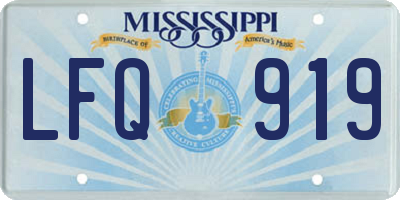 MS license plate LFQ919