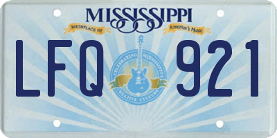 MS license plate LFQ921