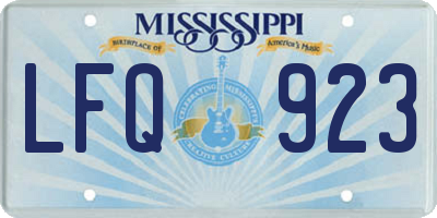 MS license plate LFQ923