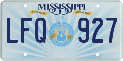 MS license plate LFQ927