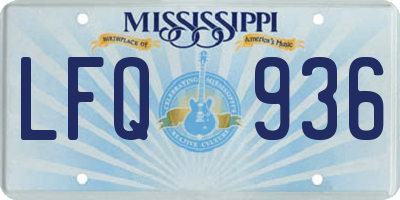 MS license plate LFQ936