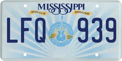 MS license plate LFQ939