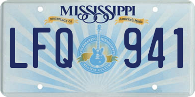 MS license plate LFQ941