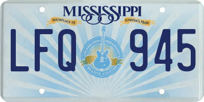 MS license plate LFQ945