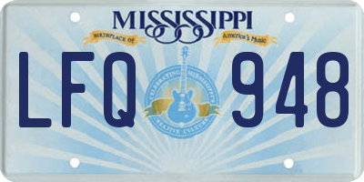 MS license plate LFQ948