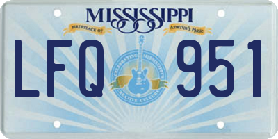 MS license plate LFQ951