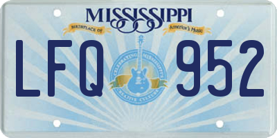 MS license plate LFQ952