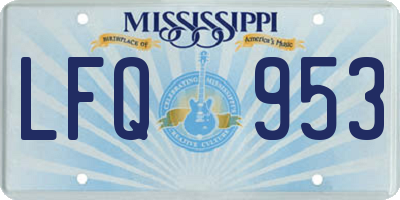 MS license plate LFQ953