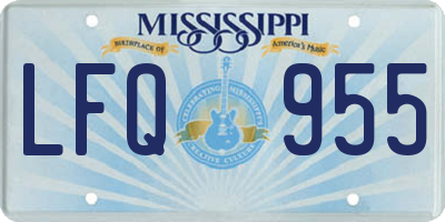 MS license plate LFQ955