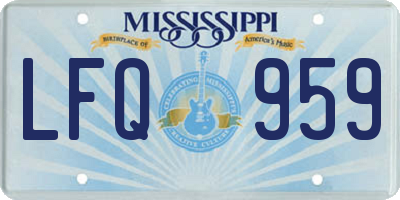 MS license plate LFQ959