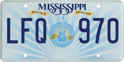 MS license plate LFQ970
