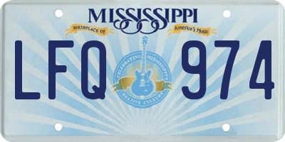 MS license plate LFQ974