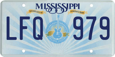 MS license plate LFQ979