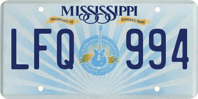 MS license plate LFQ994