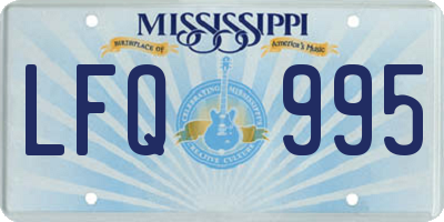 MS license plate LFQ995