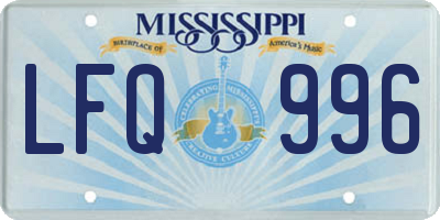 MS license plate LFQ996
