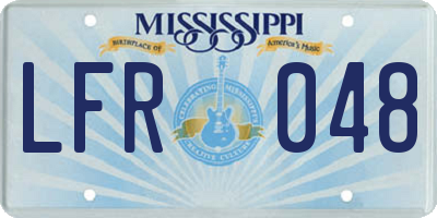 MS license plate LFR048