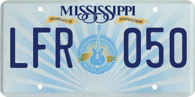 MS license plate LFR050