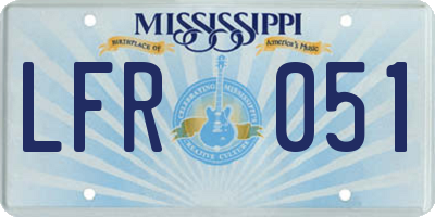 MS license plate LFR051