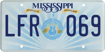 MS license plate LFR069