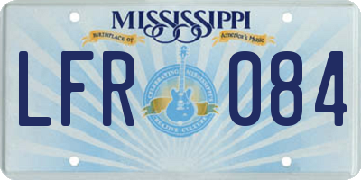 MS license plate LFR084