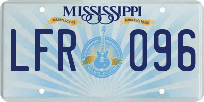 MS license plate LFR096