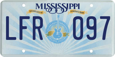 MS license plate LFR097
