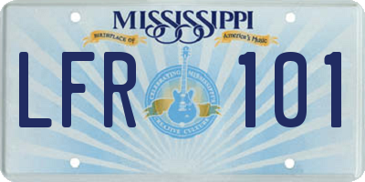 MS license plate LFR101