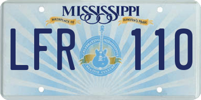 MS license plate LFR110