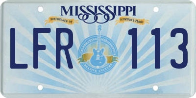 MS license plate LFR113