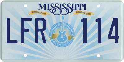 MS license plate LFR114