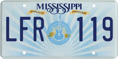 MS license plate LFR119