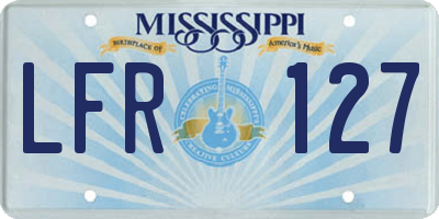 MS license plate LFR127