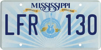 MS license plate LFR130
