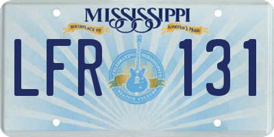 MS license plate LFR131