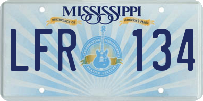 MS license plate LFR134