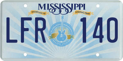 MS license plate LFR140