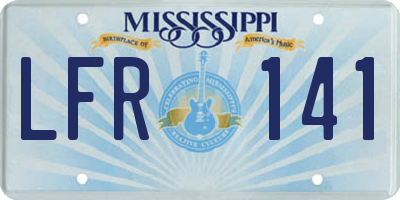 MS license plate LFR141