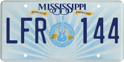 MS license plate LFR144