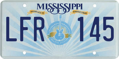 MS license plate LFR145