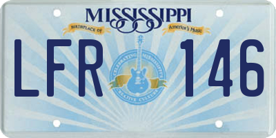 MS license plate LFR146