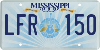 MS license plate LFR150