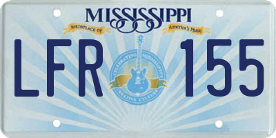 MS license plate LFR155