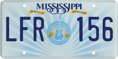 MS license plate LFR156