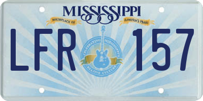 MS license plate LFR157