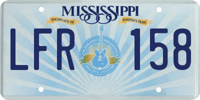 MS license plate LFR158
