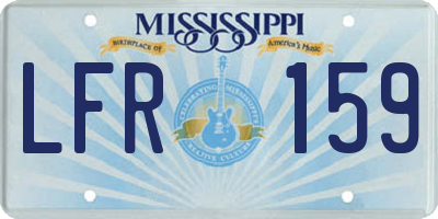 MS license plate LFR159