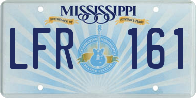 MS license plate LFR161