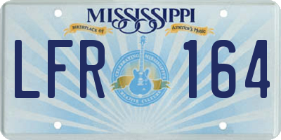 MS license plate LFR164